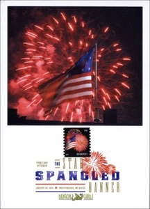 Sc. 4853 Star-Spangled Banner CCL coil single Dragon Cards FDC - Picture 1 of 1