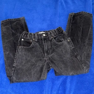 VTG Toughskins boys 6 jeans denim Vintage 1970-1980s Black pants Relaxed Fit - Picture 1 of 4
