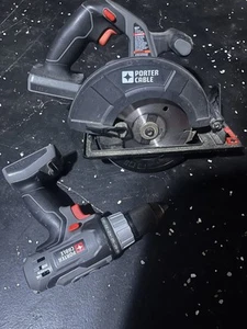 Porter Cable Circular Saw And Drill Cordless 18v TOOLS ONLY - Picture 1 of 3