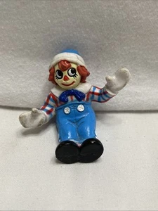 Vintage 1988 Raggedy Ann & Andy figure sedute MacMillan Toys 1,5" (SOLO ANDY) - Foto 1 di 5