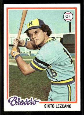1978 Topps Sixto Lezcano #595 - Milwaukee Brewers - Image 1 of 2