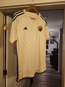  Maglia Roma 1927 maglia calcio away 2023 - 2024 panna Adidas uomo taglia L - Foto 1 di 13