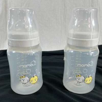 Momo Baby PES Feeding Bottles 9 Oz Plastic Wide Neck BPA-Free 2 Pack For Infant - Image 1 of 4
