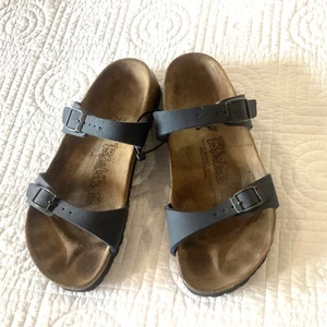 Birkenstock Damen Arizona Navy Blau Zweiriemer Sandalen Größe L5 EU 36-35 Kork Foo - Bild 1 von 8