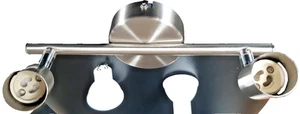 Zimmerlampe-Edelstahl-GU10-incl. 2 LED-leichte Gebrauchsspuren-Funktionstüchtig - Bild 1 von 11