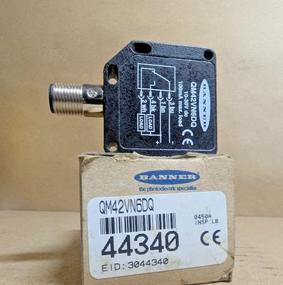 Banner Engineering QM42VN6DQ Photoelectric Sensor, Diffuse, 400mm, 10-30V (New) - Image 1 of 4