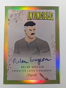 2025 Keepsake INVINCIBLE #342 segnaletica laser gialla Nolan Grayson #D 8/15 - Foto 1 di 2