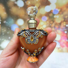 US 10ml Antique Perfume Glass Bottle Refillable Crystal Metal Empty Gift Bottles