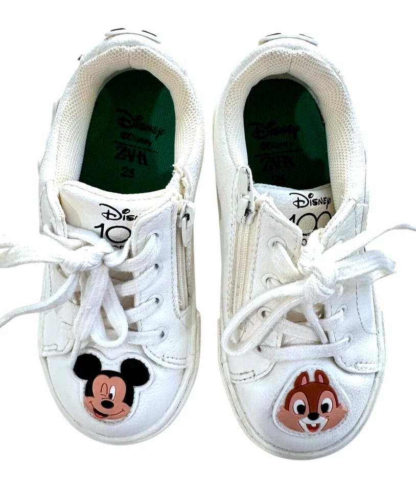 Zapatillas deportivas Disney 100th Mickey Mouse Friends niño pequeño 8,5 Nemo cremallera encaje ZARA zapatos Foto 1 de 4