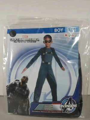 NIP Boys Marvel Captain America Winter Soldier Falcon Halloween Costume Small 6 - Image 1 of 2
