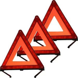 Warning Dot Approved Kit Triangle Emergency Reflective Sign Safety Roadside Road - Picture 1 of 7