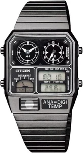CITIZEN ANA-DIGI TEMP Reproduktion Modell Armbanduhr Schwarz JG2105-93 NEU - Bild 1 von 5