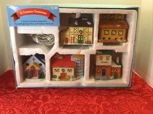 NOMA 1995 Dickensville Collectables | 5 Piece Lighted Christmas Village Mint - Picture 1 of 12