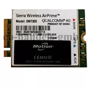 SIERRA WIRELESS AIRPRIME EM7305 4G LTE WWAN CARD MODUL MOTION KARTE NOTEBOOK - Bild 1 von 1