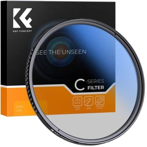 K&F Concept 49mm Circular Polarizer CPL Filter Blue Coated Sony 50mm f/1.8 E - Picture 1 of 11