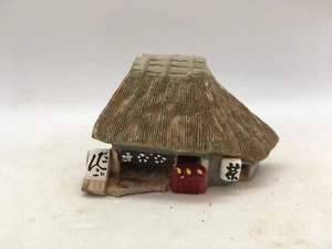 Japanese Miniature Ceramic Traditional Storefront with Thatched Roof - Picture 1 of 7