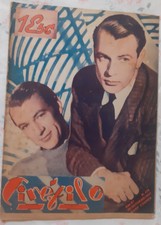 Portugal 1930s Film Star Mag.Cover :Gary Cooper Danielle Darrieux.