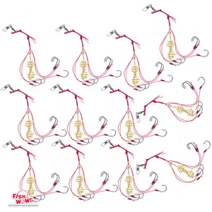Fish WOW!® 12pcs Carp Rig Fishing Explosion Hooks fish Trap Spring Feeder Coarse - Picture 1 of 9