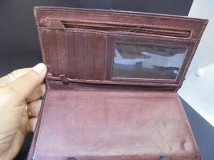 Leder Geldbörse Scheckbuchetui MI Indien - Bild 1 von 5