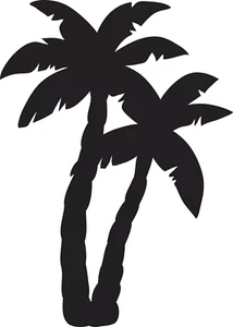 H49 Huge Palm Tree Decal Vinyl Sticker Wall Window Cup Car Van Laptop Mirror - Picture 1 of 5