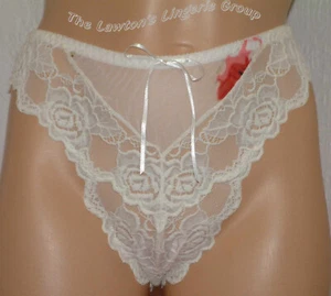 Lepel Tiffany 92903, Floral Lace Legs String Brief, Ivory, Black Or Red, - Picture 1 of 15