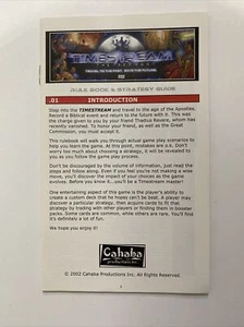 TimeStream The Remnant TCG CCG Instruction Manual Eternal Studios - Picture 1 of 3