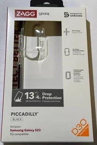 Lot of 50 ZAGG Gear4 Piccadilly Slim Case for Samsung Galaxy S23 - Black/Clear - Picture 1 of 2
