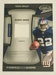 Andre Brown 2009 Tela del Juego #17 Novato 42/100 New York Giants - Imagen 1 de 2