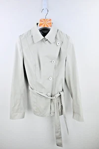 Jigsaw short trench with roll tab sleeves in putty size UK8 - Picture 1 of 14