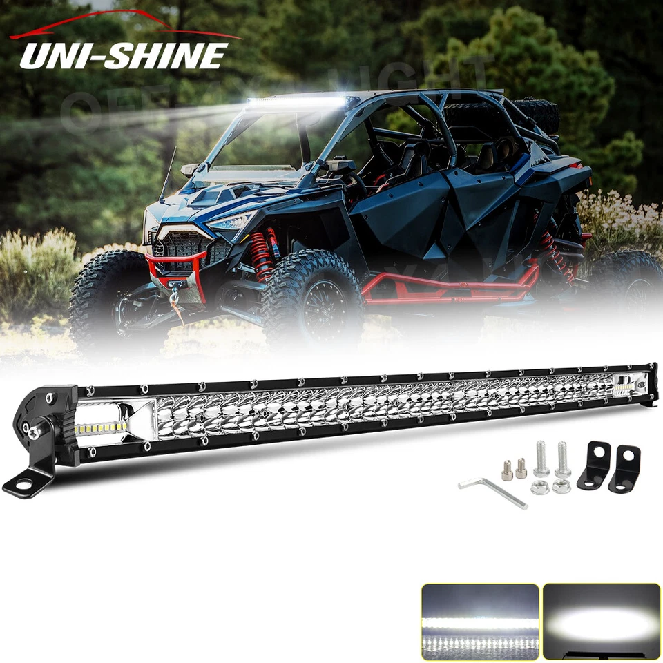 Combo de barra de luz LED de trabajo de 32" doble fila para Polaris RZR 800 900 XP 1000 Foto 1 de 4