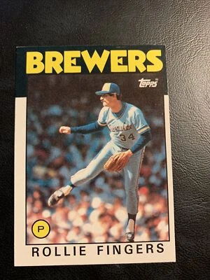 #￼￼￼￼￼185 Rollie fingers Milwaukee Brewers￼  1986 Topps Cb30 - Image 1 of 2