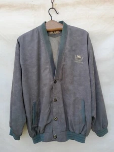 Vintage Aldo Ferrari Bomber Men's Extra Large Grey Grandpa Hipster 80s 90s - Picture 1 of 11
