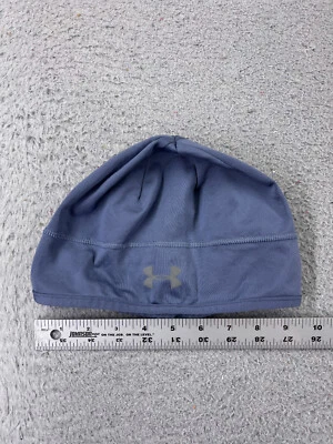 Under Armour Beanie Toque 女式均码针织蓝色涤纶氨纶混纺滑雪 — 第 1/4 张图片