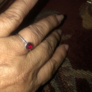 Pandora 925 ALE Women’s Ring With A Red Faux Ruby Size 6 - Picture 1 of 10