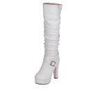 Women's Platform Knee High Boots 11.5cm High Heel Shoes Round Toe Poll On Sexy 