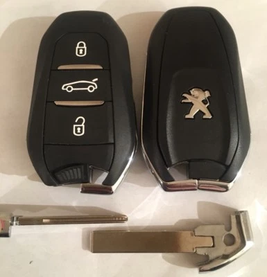 Clé Vierge Mains Libres Peugeot 308 508 5008 2008 3008 HU83 rainurées AVANT 2017