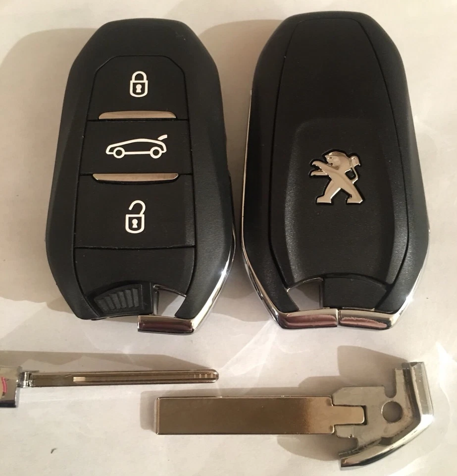 Clé Vierge Main Libre Peugeot 308 5008 2008 3008 AVANT 2017 LAME RAINURE HU83