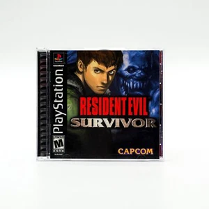 Playstation PS1 Resident Evil Survivor Capcom Black Label 2000 Manual Reg Card - Picture 1 of 4