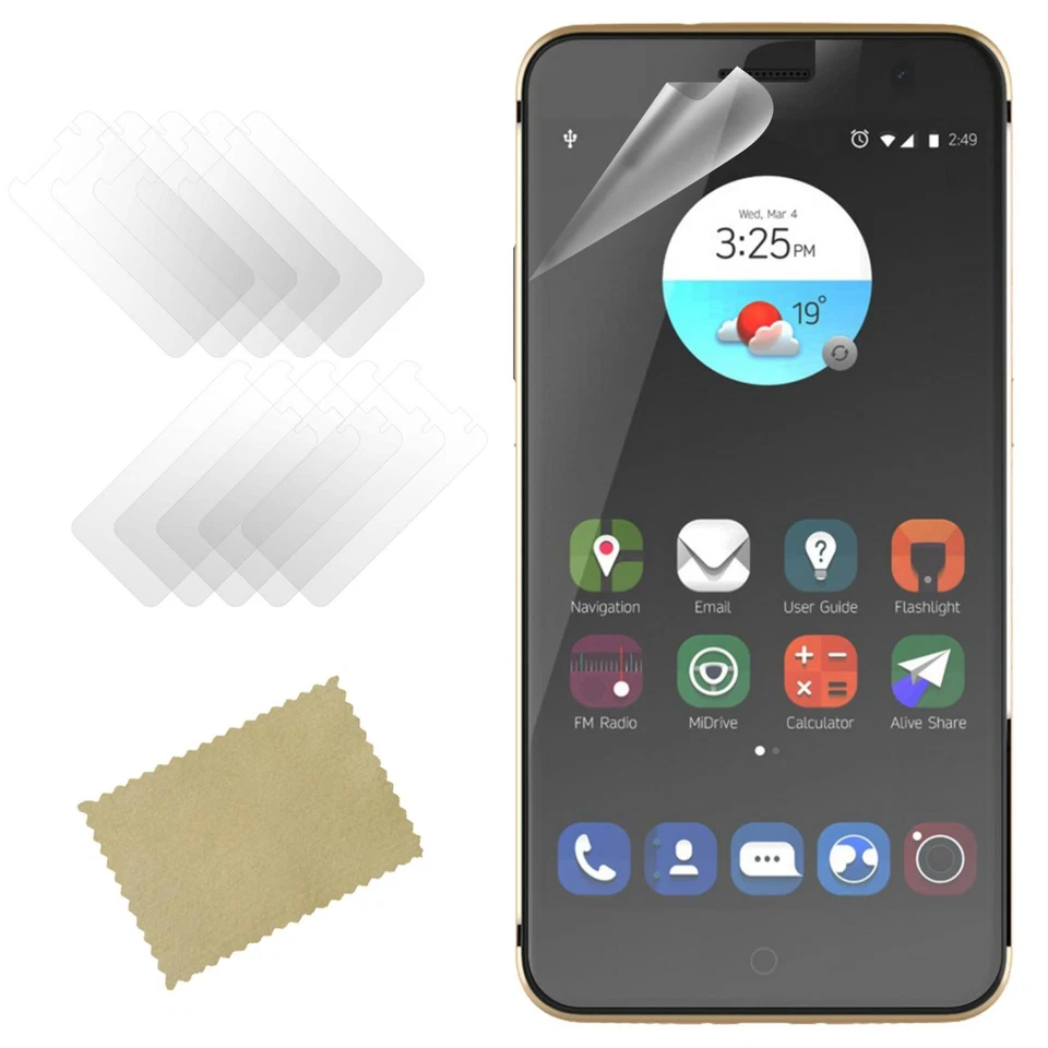 Nuevo paquete genuino de 3 protectores de pantalla de teléfono de película transparente para ZTE Blade V7 Foto 1 de 1
