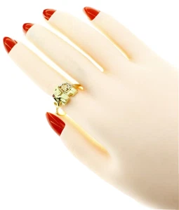 New Solid Real 14K Gold Multi Tone Ladies Ring Lucky Elephant 4.2 Grams Size 9 - Picture 1 of 8