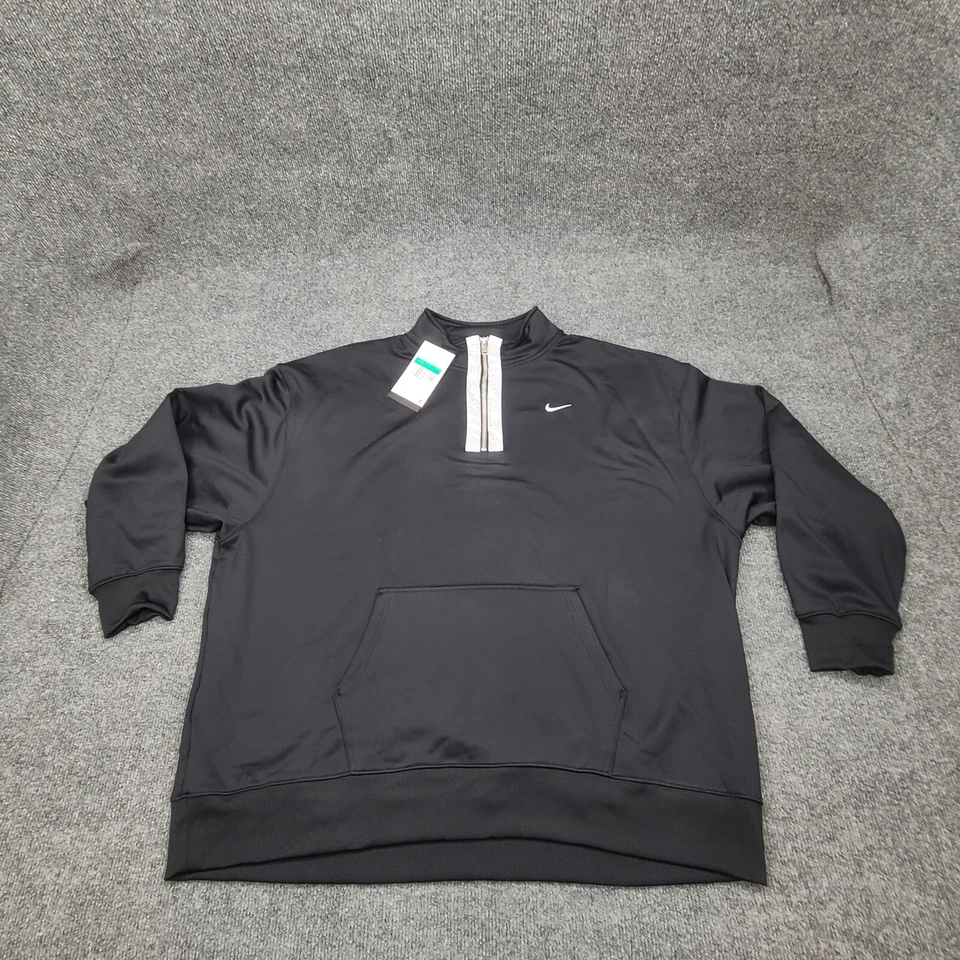 Nike Sweater Womens Extra Large Black White Mock Neck Zip Sweatshirt XL
