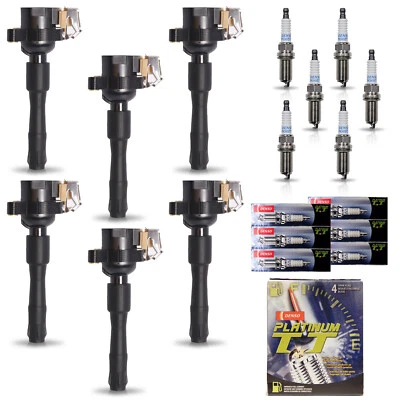 6 bobinas de encendido y 6 bujías Denso Platinum para BMW 98-00 323i 98-99 323is 2.5 Foto 1 de 4