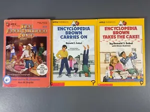 LOT OF 3 -Paperback Apple Fiction Scholastic Books Encyclopedia Brown Carries On - Picture 1 of 24