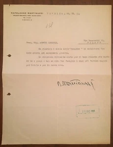 Lettera firmata da Napoleone Martinuzzi - Imagen 1 de 1
