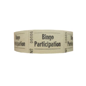 Bingo Participation Roll Tickets (1 Pack of 10 Rolls, 10,000 Tickets) - Picture 1 of 1