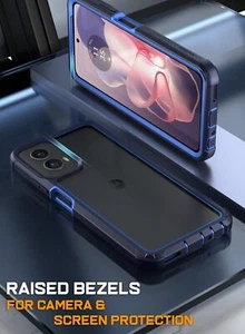 Poetic For Moto G Power 5G 2024 Case Full-Body Built-in Screen Clear Cover Blue - Photo 1 sur 6