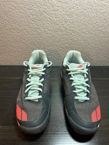 Babolat Women's Jet Team Clay Court Tennis Shoes Grey Blue Red Womens Size 8 - Picture 1 of 8