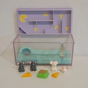 Vintage Kenner Littlest Pet Shop Itsy Bitsy Mäuse mit Käse Labyrinth Set - Bild 1 von 5