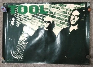 Vintage Rare Original Tool Poster Band Members 90s Y2K Rock Music Green UK Made - Picture 1 of 18