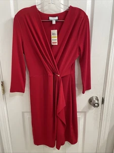 Charter Club Damen Cocktailkleid rot Größe PM - Bild 1 von 8